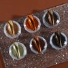 Chrome Nail Powder Set, 6 Maillard Colors Metallic Brown Chrome Nail Powder Mirror Effect Brown Pigment Chrome Powder Manicure Nail Glitter Dust with Sponge Applicators