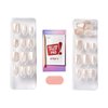 KISS imPRESS No Glue Mani Press-On Nails, Color FX, Rebel', Light White, Short Size, Squoval Shape, Includes 30 Nails, Prep Pad, Instructions Sheet, 1 Manicure Stick, 1 Mini File