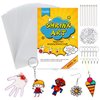 Csyidio 175 Pieces Shrink Plastic Sheet Kit Includes 25 Pieces Shrink Plastic Sheets and 150 Pieces Accessories for Making Key Chains, Christmas Ornaments, Kids' Birthday Presents