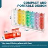 Weekly Pill Organizer - Pill Planners for Pills and Vitamins Day Week, 4 Times-a-Day Medication Reminder, AM PM Compartments Monday to Sunday for Travel or Purse