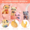 Chalyna 12 Pcs Cute Stuffed Animal Toy 4 Inch Mini Plush Mermaid Tiger Turtle Puppy Pig Alpaca Cat Ornaments Stuffed Doll Keychain Handbag Pendant for Birthday Party Favors DIY Home Decor(Cat Style)
