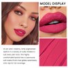 evpct 3Pcs Plum Purple Rose Red Mauve Matte Lipstick Pack Sets for Women Silky Velvet Lipstick Matte Long Lasting Smudge Proof Lipstick Lip Stain Makeup Set Kit matte lipstick 24 hours original 04