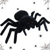 HyDren Christmas Giant Stuffed Spider Toy Huge Realistic Black Spider Stuffed Animal Plush Pillow Christmas Funny Prank Toys(15.75 x 9.84 Inch)