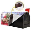 Christmas Red Truck Golden Retriever Dog Magnetic Mailbox Cover Standard 21 X 18 in Winter Snowflake Xmas Tree Snowman Mail Box Covers Decals Wraps Post Box Outdoor Decorations