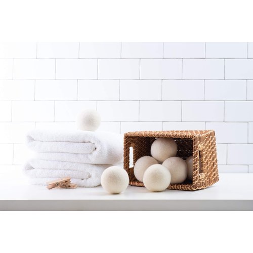 Woolzies Wool Dryer Balls Organic: Our Big Wool Spheres are the Best fabric softener | 6-Pack XL Dryer Balls for Laundry is Made with New Zealand Wool | Use Laundry Balls for Dryer with Essential Oils