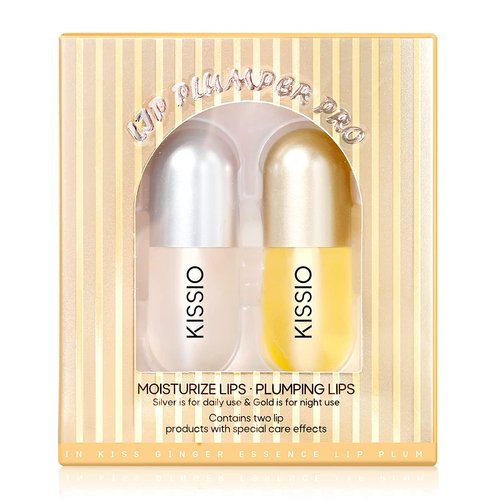 KISSIO Lip Plumper,2 PCS Natural Lip Plumper,Lip Enhancer, Natural Plumping Lip Serum, Lip Plumping Balm,Lip Plumper Pro,Hydrated Beauty Lips 5.5ml, Day And Night