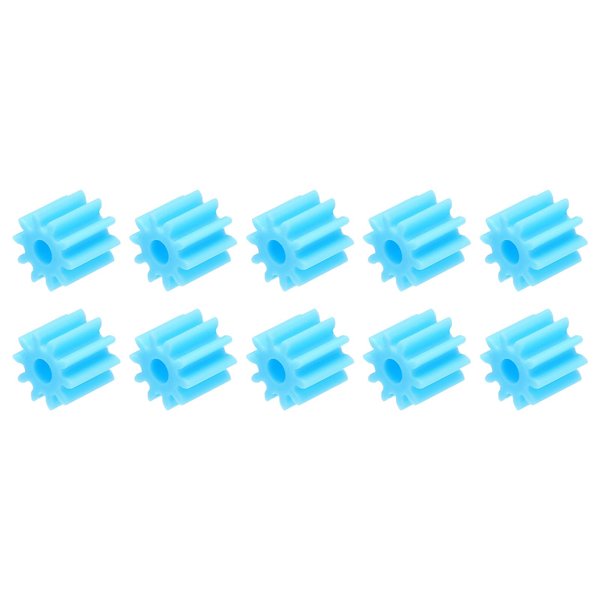 MECCANIXITY 10Pcs Plastic Gears 10 Teeth Plastic Shaft Gears Model 102AA Reduction Gear for RC Car Model DIY Robot,Blue Module 0.5