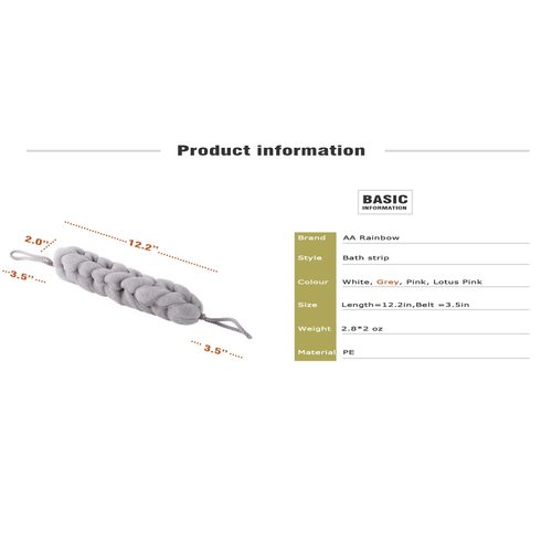 AARainbow 4 Packs Long Stretch Back Sponge with Rope Handles Back Scrubber Bath Shower Mesh Sponge Exfoliating Body Scrub Stretch Braided Loofah for Men and Women(2 Gray+2 Green)