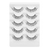 DSLONG Cat Eye Lashes Looks Like Eyelash Extensions, Russian Strip Clear Band Natural Look Wispy Lashes, D Curl Volume Cross Multi layered Invisible Band Eyelashes (02B)