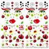 HOWAF 4 Sheets Ladybug Face Tattoos Black & Red Lady Bug Face Tattoos for Women Girls Makeup, Spring Season Ladybug Temporary Tattoos for Beetle Party Birthday Supplies ladybug Costume Accessories