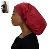 TTAT Shower Cap Jumbo Size for Men & Women With Afro, Long Dreadlocks, Locs, Box Braids, Coily, Voluminous & Long Hair, Waterproof, Washable, Reusable & Adjustable (Maroon)