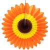 3-pack 18 Inch Tissue Paper Fanburst Decoration (Fall - Orange/Gold/Brown)