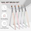 MAYCHAO Nail Art Brushes Set, Nail Art Design Pen Painting Tools with Nail Extension Gel Brush, Nail Art Liner Brush and Nail Dotting Pen for Gel Polish Manicure Salon DIY at Home (5 Pcs)
