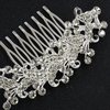 Brihasory Crystal Bride Wedding Hair Comb Silver Rhinestone Bridal Hair Accessories for Bride Party Prom Head Pieces Flower Hair Sides Elegant Hair Clips for Women and Girls Bridesmaids Gifts