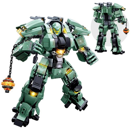 HIGH GODO Transforming Mech Robot Building Blocks Set,Destroy Warrior City Action Mech Model Building Kit, 542 Pieces Cool Robots Toys Gift for Adults and Kids Boys 6 7 8 10+