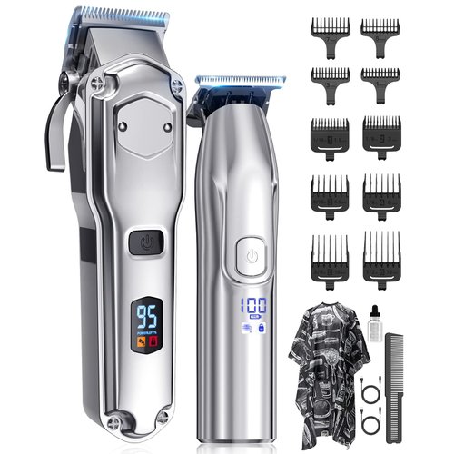 Jack & Rose Clippers and Trimmers Set, Cordless Hair Clippers for Men, Barber Clippers Set