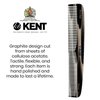 Kent 9T Double Tooth Dressing Table Comb, Tortoise Fine and Wide Tooth Coarse/Fine Dresser Comb for Hair, Beard, Mustache Styling, Grooming - For Men, Women, and Kids, Made in England
