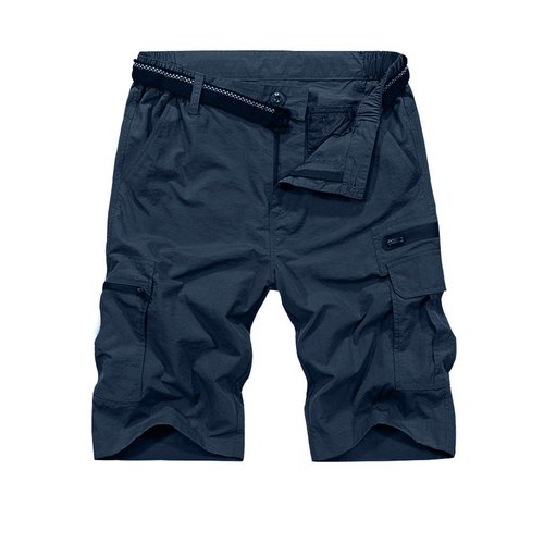 Jessie Kidden Mens Outdoor Casual Expandable Waist Lightweight Water Resistant Quick Dry Fishing Hiking Shorts (6222 Navy, 29)