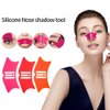 Orange Silicone Nose Shadow Template, Nose Contour Tool, Eyebrow Shaping Stencil, Multifunctional Contour Template, Eyebrow Shaping Eyeliner Stencil, Woman Makeup Tool,Eyes