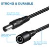 SIOCEN【2-Pack 3ft DC Extension Cable 5.5mm x 2.1mm Male to Female Power Cord for CCTV Security Surveillance Indoor IP Camera Dvr Standalone LED Strip,Car,12v DC Power Supply Plug Adapter