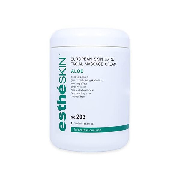 estheSKIN Aloe Facial Massage Cream for European Skin Care, 33.8 fl.oz. / 1000 ml