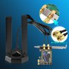 Eightwood WiFi 6E Tri-Band Antenna 6GHz 5GHz 2.4GHz Gaming WiFi Antenna Magnetic Base with 6.5ft Extension Cable for PC Desktop Computer PCIe WiFi 6E Card, WiFi Router