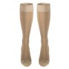 Truform 30-40 mmHg Compression Stockings for Men and Women, Knee High Length, Dot-Top, Closed Toe, Beige, Small (30-40 mmHg)