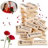 donciety 48 Pcs Wooden Tumble Tower Blocks Game, Couples Games for Adults Valentine Stacking Blocks Game Stacking Wooden Block Game New Year's Gift for Grown Ups (1 Set)