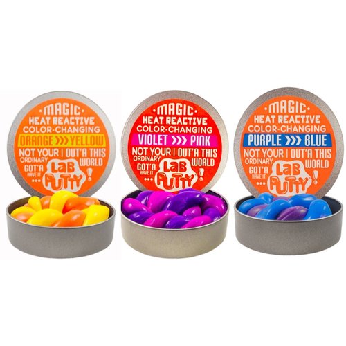 JA-RU Lab Putty - Color Changing Putty (3 Unit Assorted) Heat Sensitive Sensory Putty for Kids. Non Sticky Slime Party Favors for Kids. Stress Relief Anger Management Toys. 9576-3A
