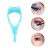 3Pcs Plastic Makeup Upper Lower Eye Lash Mascara Guard Applicator With Comb Eyelashes Curlers Shields Applicators (Blue)