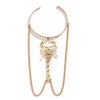 Rumtock Upper Arm Cuff with Gold Scorpion Tassels Pendant Halloween Women Costume Jewelry Adjustable Armlet Armband (Gold)