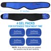 LotFancy Face Ice Pack Wrap for TMJ, Wisdom Teeth, with 4 Reusable Hot Cold Therapy Gel Packs, Pain Relief for Chin, Head, Oral and Facial Surgery, Dental Implants, Blue