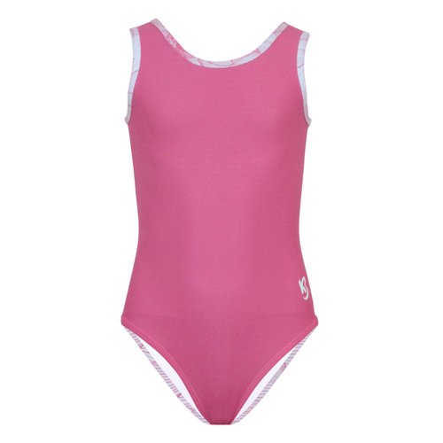 k-Bee Leotards Girl's Waterlilies Punch Pink Gymnastics Leotard (Childrens 7/8 (Medium))