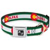 Buckle-Down 13-18" Colfax Green Stripe Dog Collar Bone, Wide Small