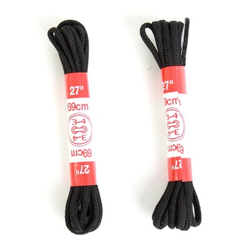Kiwi Dress Shoe Laces, round, Black, 0.32 Oz