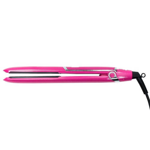 The Miss Priss 1" Flat Iron Hair Straightener | for All Hair Types | Infrared Technology | Tourmaline Infused Ceramic Plates | Pink