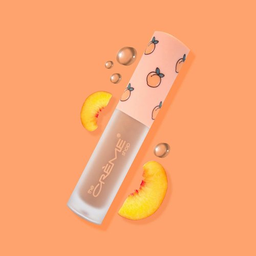 The Crème Shop Moisturizing Lip Gloss | Hydrating Oil & Conditioning Treatment with Nourishing Jojoba Oil, Coconut Oil and Essential Vitamin C | Made in Korea | - Peach Cobbler