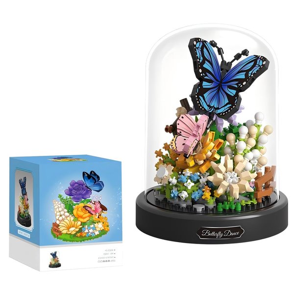 GaoDeBuChou Flowers and Insect Micro Building Set,Flower Bouquet Botanical Toys Gifts for Boys Girls Age 8 9 10 11 12 13 14+ Teens Adults,Not Compatible with Major Brands(530PCS with dust Cover)
