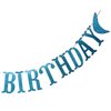 Shark Happy Birthday Banner and Shark Garlands, Ocean Beach Under The Sea Theme Party, Shark Party Supplies (Blue)