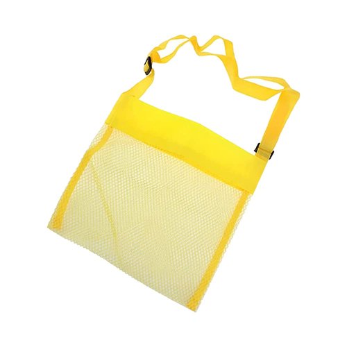 Mesh Beach Bag Adjustable Seashell Bag Foldable Shell Bag for Children to Store Beach Toys Shells Towels Sunglasses Sundries