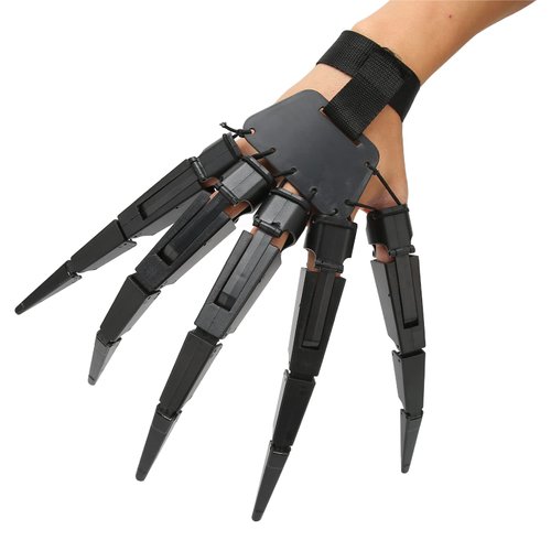 Halloween Articulated Fingers, Wearable Horrific Finger Extension Party Supplies Cosplay Props (Flexible, Easy To Put On and Unload) Fits All Finger Sizes(Right Hand)