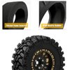 Rcarmumb RC 1.2in Truck Tires for 1/18 1/24 RC Crawler Car Trx4m Axial SCX24 FMS FCX24,4PCS RC Full Brass Beadlock Wheel Soft Rubber Tires Set