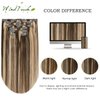 WindTouch Clip In Hair Extensions Human Hair Chocolate Brown to Dark Blonde Balayage Remy Hair 18Inch 70g #4p27 7PCS