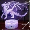 FlyonSea Dragon Gifts Dragon Light 16 Color Changing Dimmable Kids Night Light with Touch and Remote Dragon Toys Light as Birthday Gifts for Boys Kids