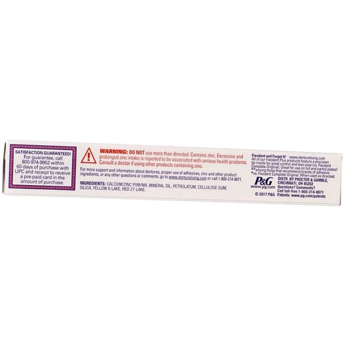 Fixodent Plus Gum Care Denture Adhesive Cream 2 oz (Pack of 8)