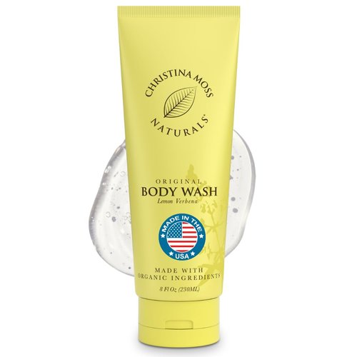 Soothing Body Wash Made From Plant Extracts for Bath or Shower, Cleanses & Softens Without Drying or Leaving Residue, Silky Lather, No Harmful Chemicals, Non Toxic, Plant Based, 8oz, Lemon Verbena