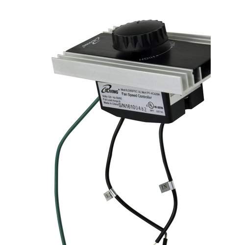 iLIVING ILG8SFSC Solid State Variable Adjustable Precision Fan Speed Controller 120V 8A , Black