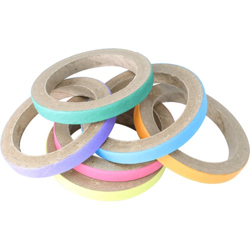 2071 pk6 4 Inch Chew Bagels Bonka Bird Toys Foraging Parrot Quaker Macaw African Grey Cockatoo