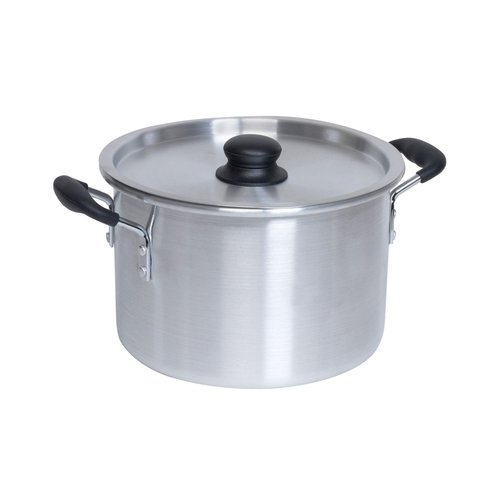 IMUSA USA, Silver IMU-60008 Aluminum Stock Pot with Lid 8, 12 Quart