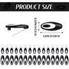 Hanycon 50PCS Scarf Safety Pins Plastic Cover Pins Oval Safety Pin for Safety Locking Clothes Brooch Pins Scarf Clips (Black and White)